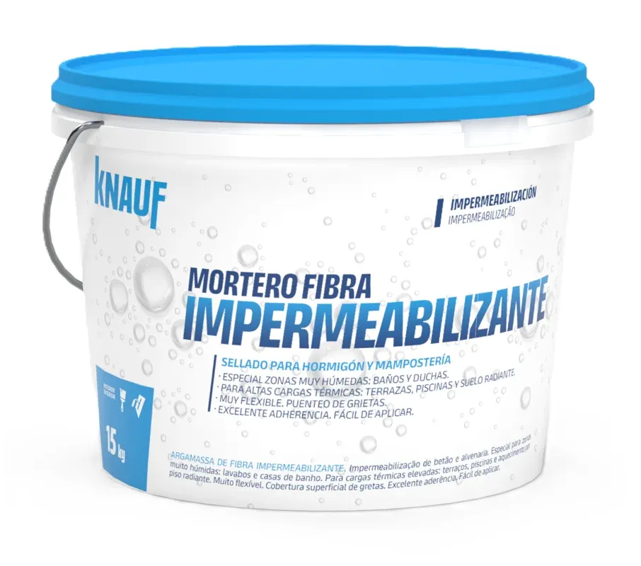 Mortero fibra impermeabilizante · Knauf