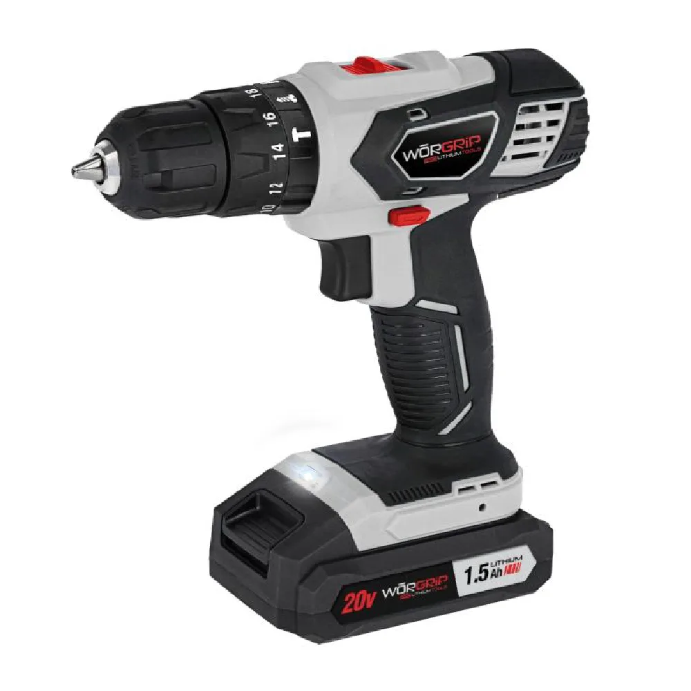 TALADRO PERCUTOR WORGRIP 20V BATERÍA 1.5AH · Alfa Dyser
