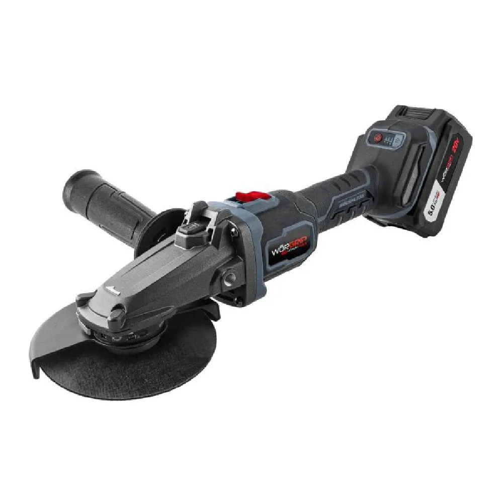 AMOLADORA BRUSHLESS 115/125MM WORGRIP 20V BATERÍA 5.0AH · Alfa Dyser