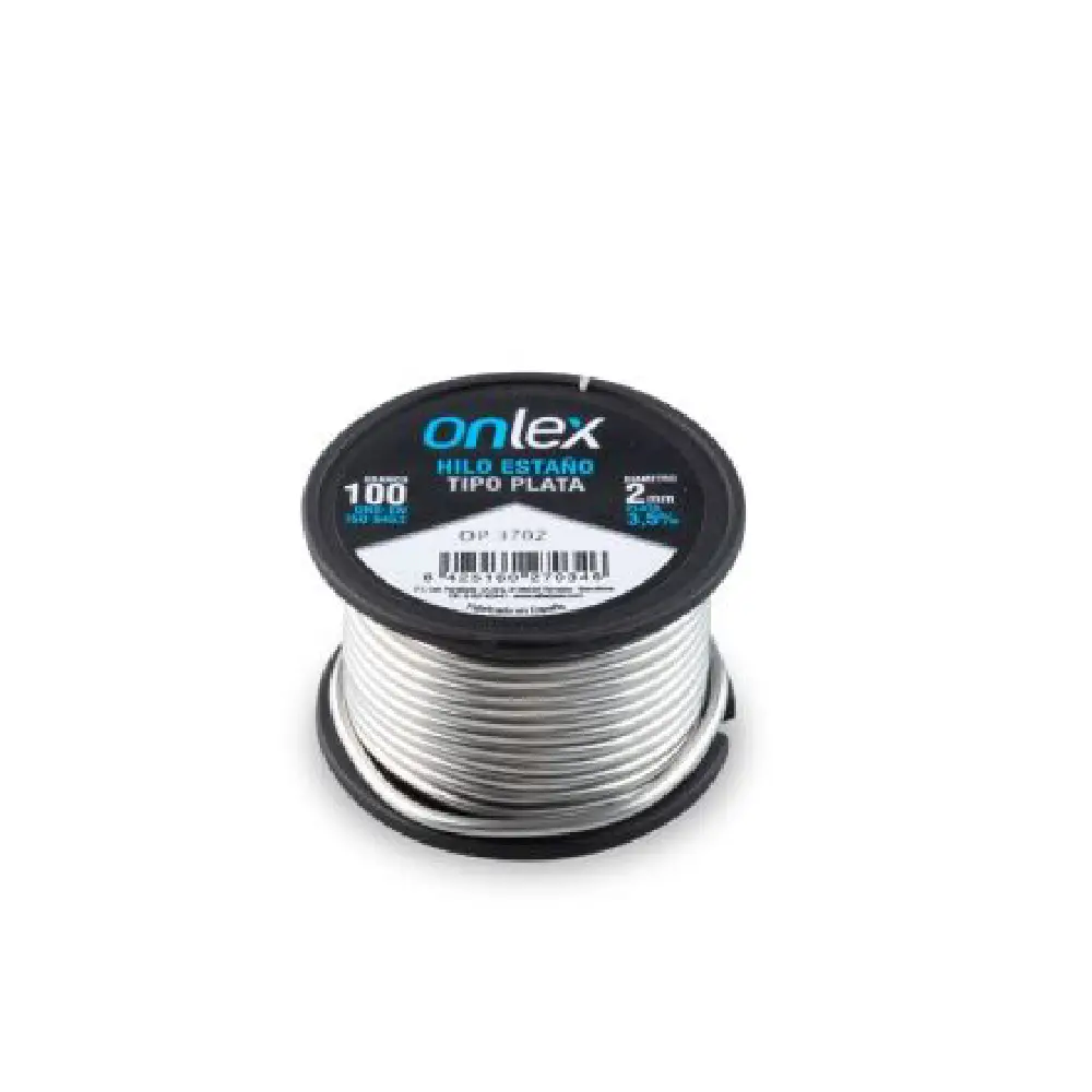 ESTAÑO PLATA ONLEX 2MM 100 GRAMOS · Alfa Dyser