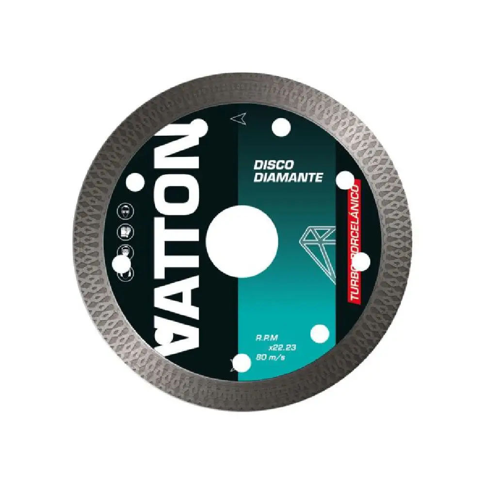 DISCO DIAMANTE TURBO PORCELÁNICO VATTON 115MM · Alfa Dyser