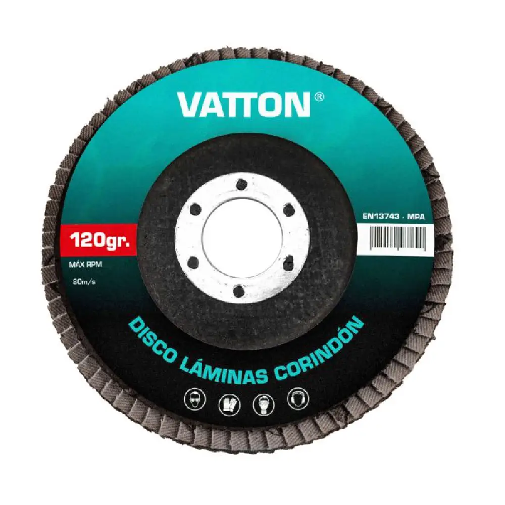 DISCO LÁMINAS CORINDÓN VATTON 125MM GRANO 120 · Alfa Dyser