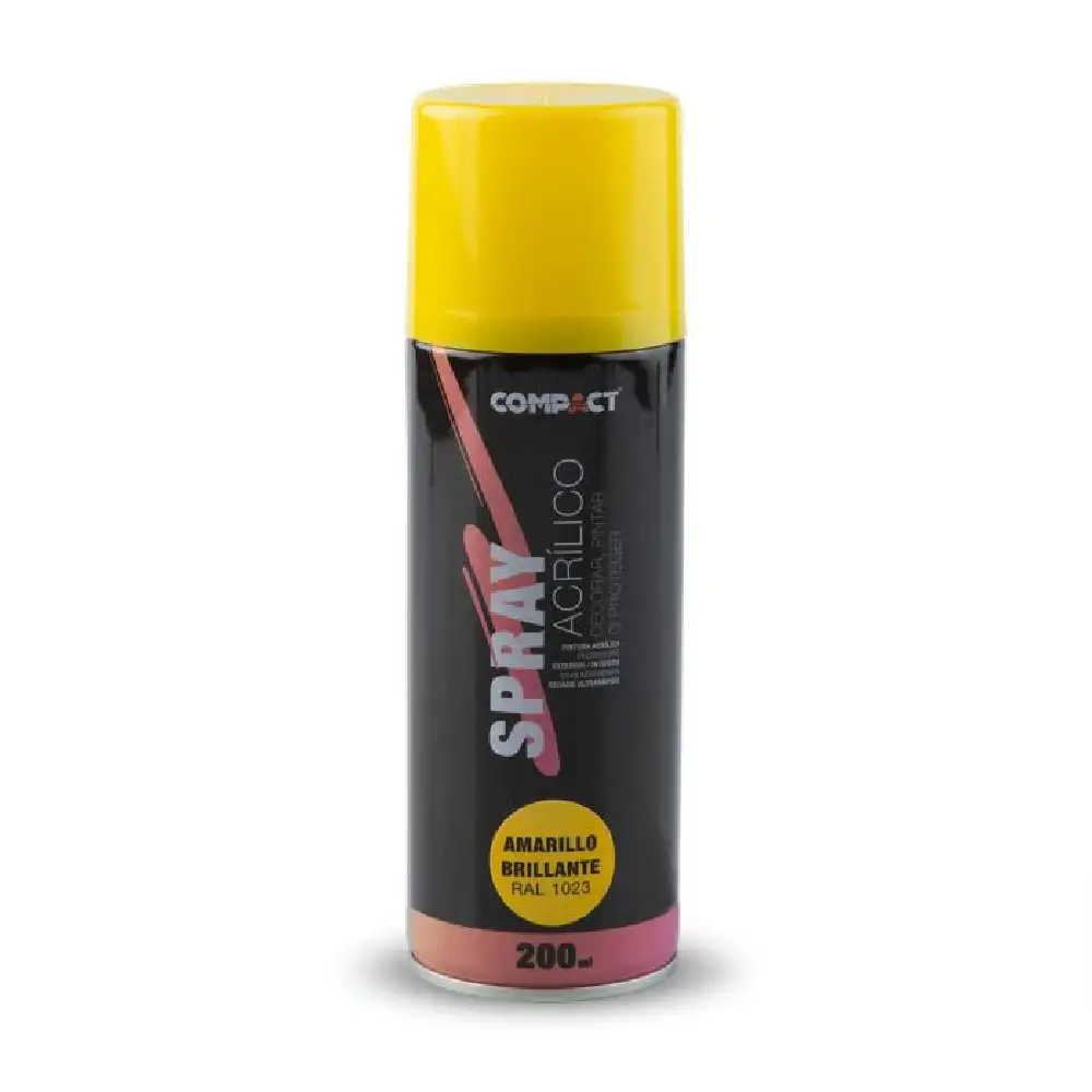 PINTURA ACRÍLICA SPRAY AMARILLO BRILLO 200ML · Alfa Dyser