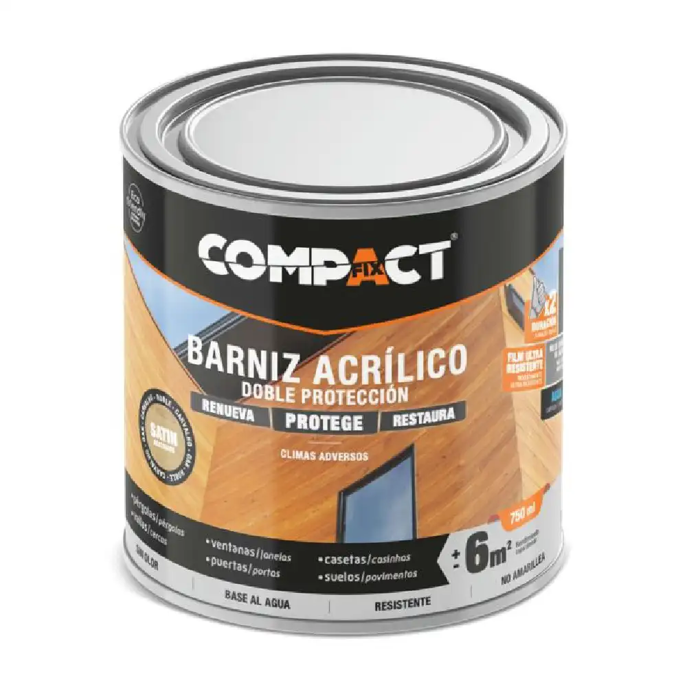 BARNIZ ACRÍLICO UNIVERSAL SATINADO 750ML INCOLORO · Alfa Dyser
