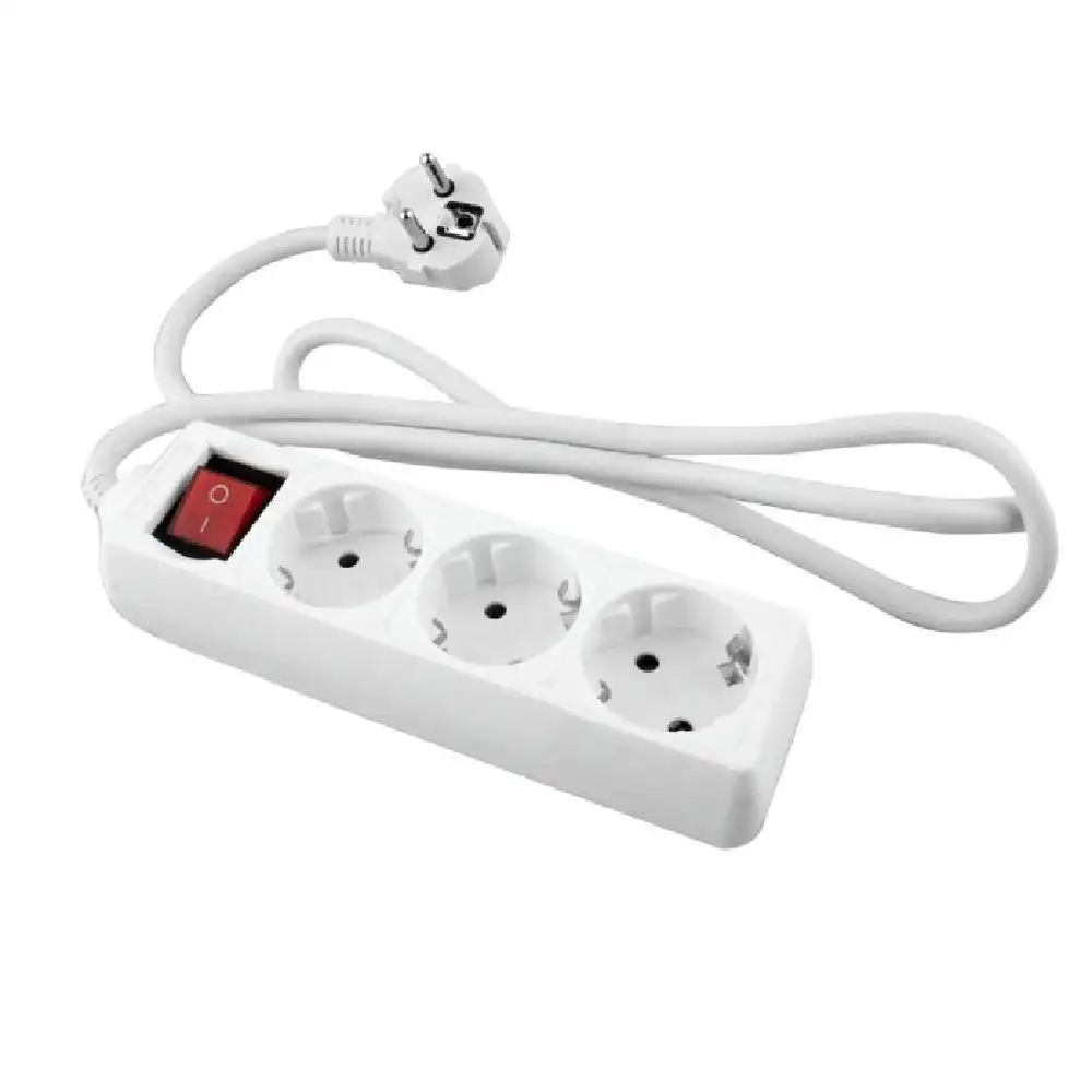 BASE BLANCA ONLEX T/T INTERRUPTOR CABLE 1,5 MTS 3 TOMAS · Alfa Dyser