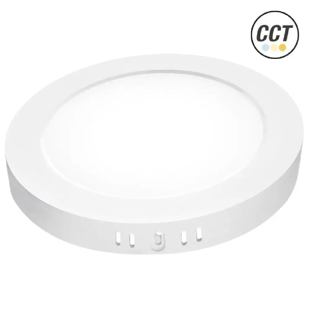 DOWNLIGHT LED PC SUPERFICIE REDONDO BLANCO 18W CCT · Alfa Dyser